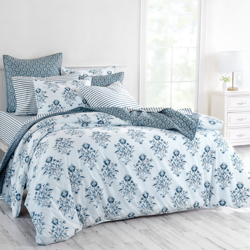 Martha Stewart 100 Cotton Percale Duvet Cover Set & Reviews Wayfair